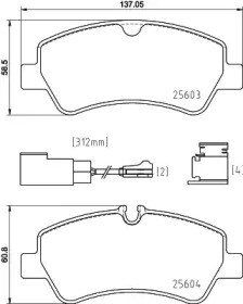 Колодки тормозные дисковые комплект P24187 BREMBO