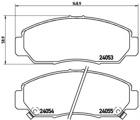 Колодки гальмівні передні, дискові P28047 Brembo