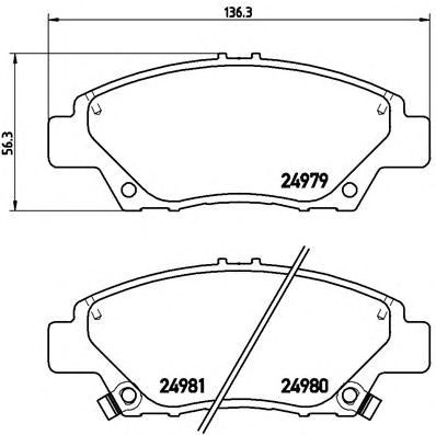 Передние тормозные колодки P28050 BREMBO