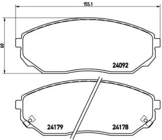 Колодки тормозные P30019 BREMBO