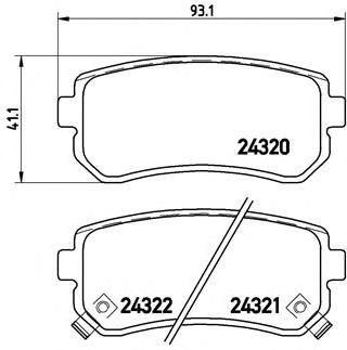 P30025 Задние тормозные колодки купить Винница