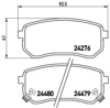 Задние дисковые колодки P30033 BREMBO