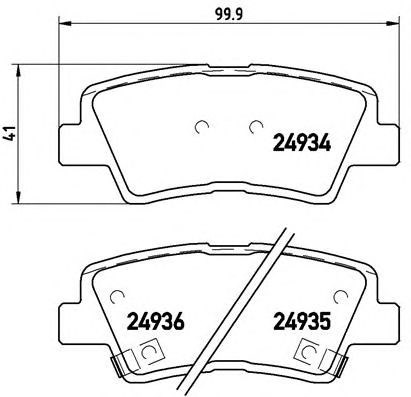 Колодки тормозные дисковые комплект P30047 BREMBO