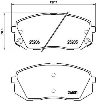 P30056 Передние тормозные колодки купить Каменское