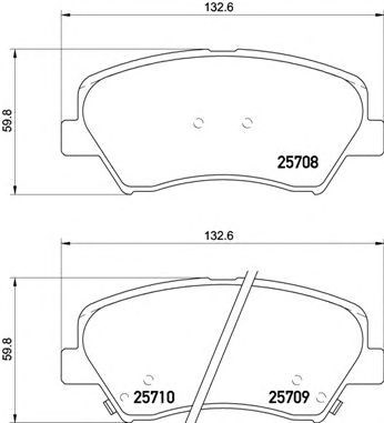 Колодки тормозные дисковые комплект P30073 BREMBO