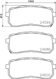 Колодки гальмові задні, дискові P30080 Brembo