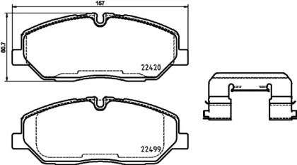 Колодки тормозные дисковые комплект P30084 BREMBO