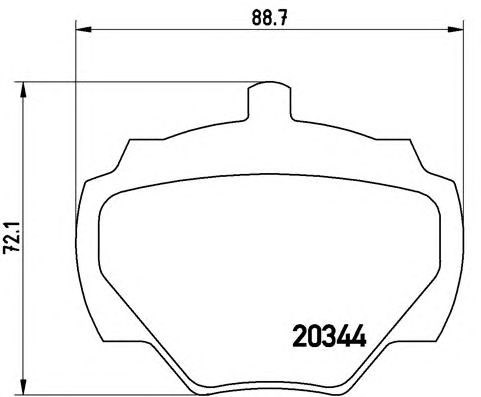 Колодки тормозные задние, дисковые P44001 BREMBO