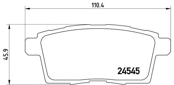 Колодки гальмові задні, дискові P49041 Brembo