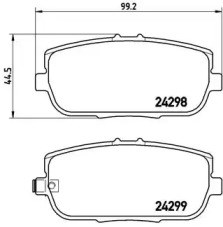Колодки тормозные задние, дисковые P49044 BREMBO