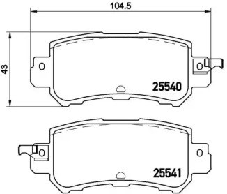 BREMBO P49047 Колодки тормозные задние дисковые в наличии Житомир