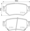 Комплект задних колодок P49059 BREMBO