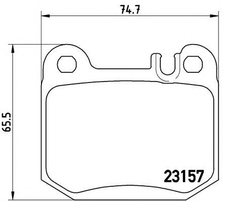 Задние дисковые колодки P50043 BREMBO