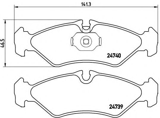Задние колодки P50081 BREMBO