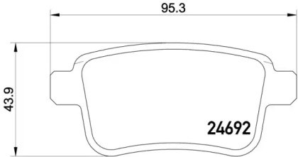 Задние дисковые колодки P50107 BREMBO