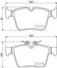 Комплект задних колодок P50122 BREMBO