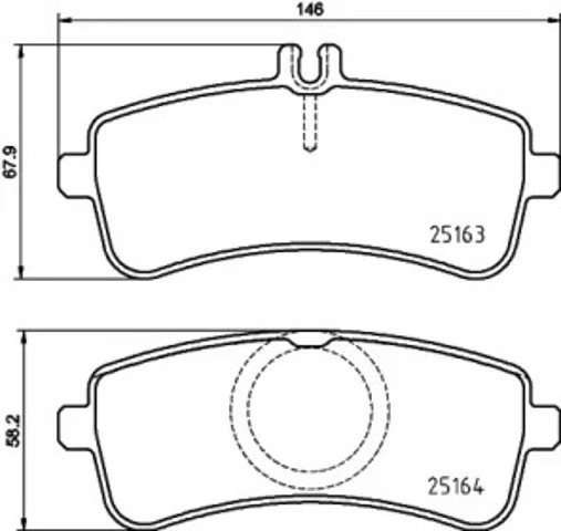 Колодки на тормоз задний дисковый P50132 BREMBO