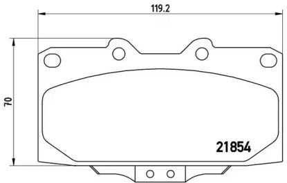 Колодки гальмівні передні, дискові P56034 Brembo