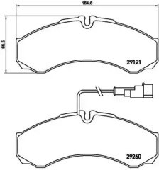 Задние дисковые колодки P56069 BREMBO