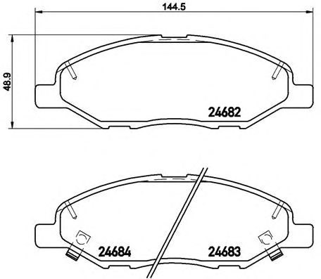 P56088 BREMBO Колодки тормозные передние дисковые купить в Житомир