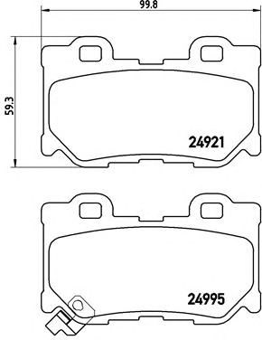 BREMBO P56095 Колодки тормозные задние дисковые в наличии Ровно