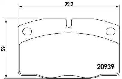 Колодки передние P59005 BREMBO