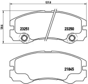 Передние тормозные колодки P59033 BREMBO