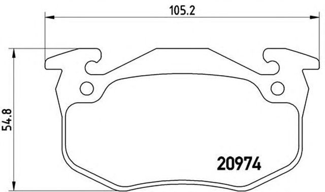 Задние колодки P61032 BREMBO