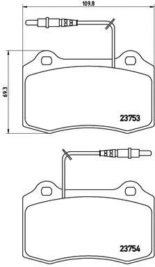 Колодки тормозные P61064 BREMBO
