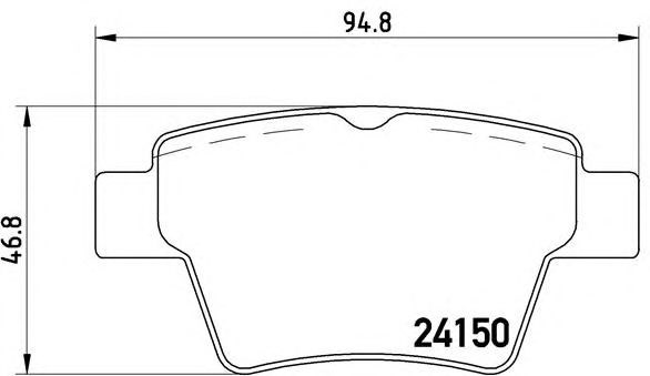 Задние колодки P61080 BREMBO