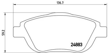 BREMBO P61103 Передние тормозные колодки в наличии Ужгород