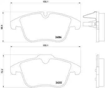 Колодки передние P61106 BREMBO
