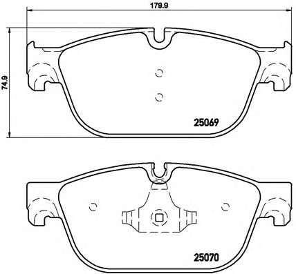 Тормозные колодки P61107 BREMBO