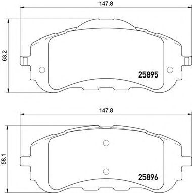 Колодки тормозные передние дисковые P61120 BREMBO