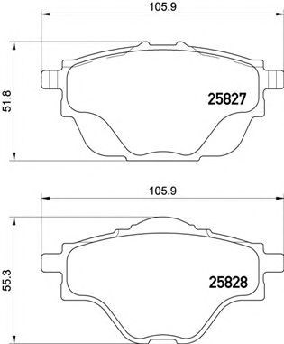 Колодки тормозные дисковые комплект P61124 BREMBO