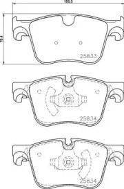 Колодки тормозные P61127 BREMBO