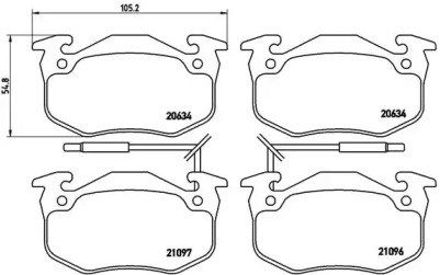 Колодки передние P68015 BREMBO
