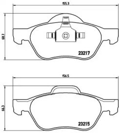 Тормозные колодки P68029 BREMBO