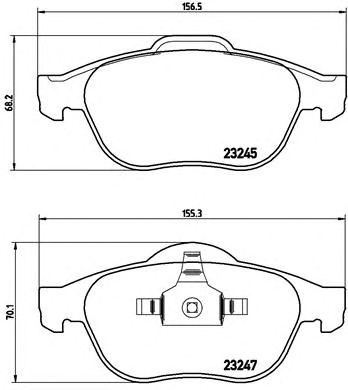 Колодки передние P68040 BREMBO