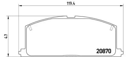 Колодки передние P83011 BREMBO