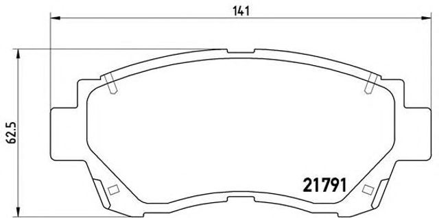 Колодки гальмівні передні, дискові P83027 Brembo