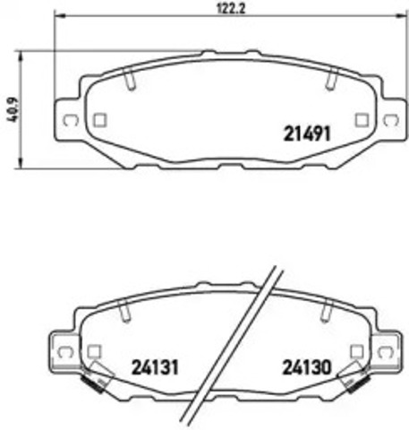 Колодки тормозные дисковые комплект P83038 BREMBO