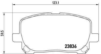 Передние тормозные колодки P83061 BREMBO