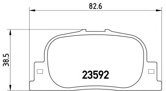 Колодки на тормоз задний дисковый P83063 BREMBO