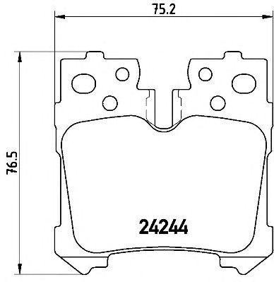 Колодки тормозные дисковые комплект P83076 BREMBO