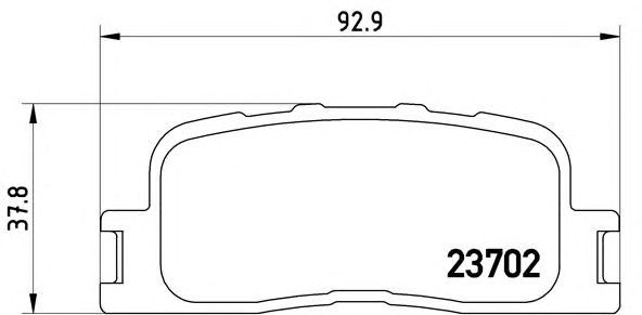Задние дисковые колодки P83088 BREMBO