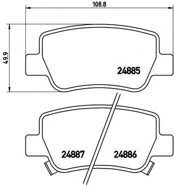 P83112 BREMBO Задние тормозные колодки купить в Тернополь