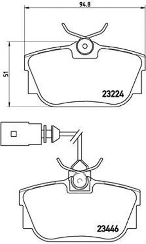 Колодки на тормоз задний дисковый P85046 BREMBO