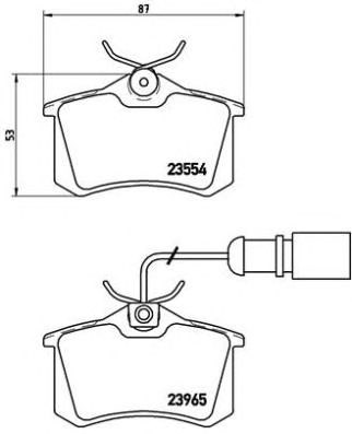Колодки на тормоз задний дисковый P85058 BREMBO