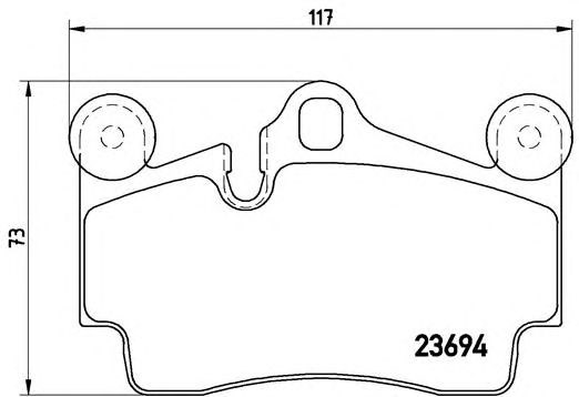 BREMBO P85070 Задние тормозные колодки в наличии Запорожье